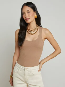 Adira Scoop Neck Tank Cappuccino