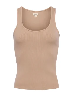 Adira Scoop Neck Tank Cappuccino