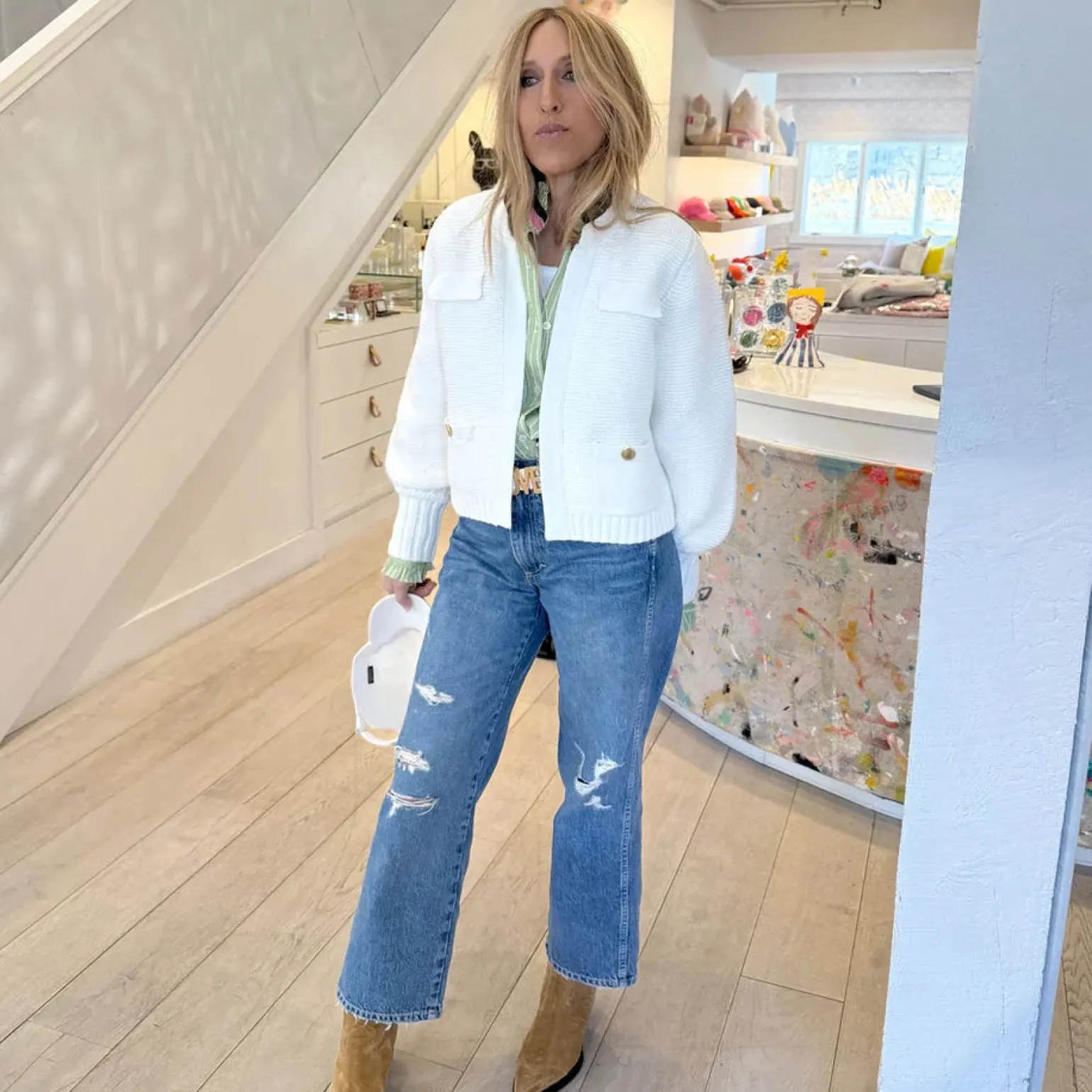 Alaina Cardigan White