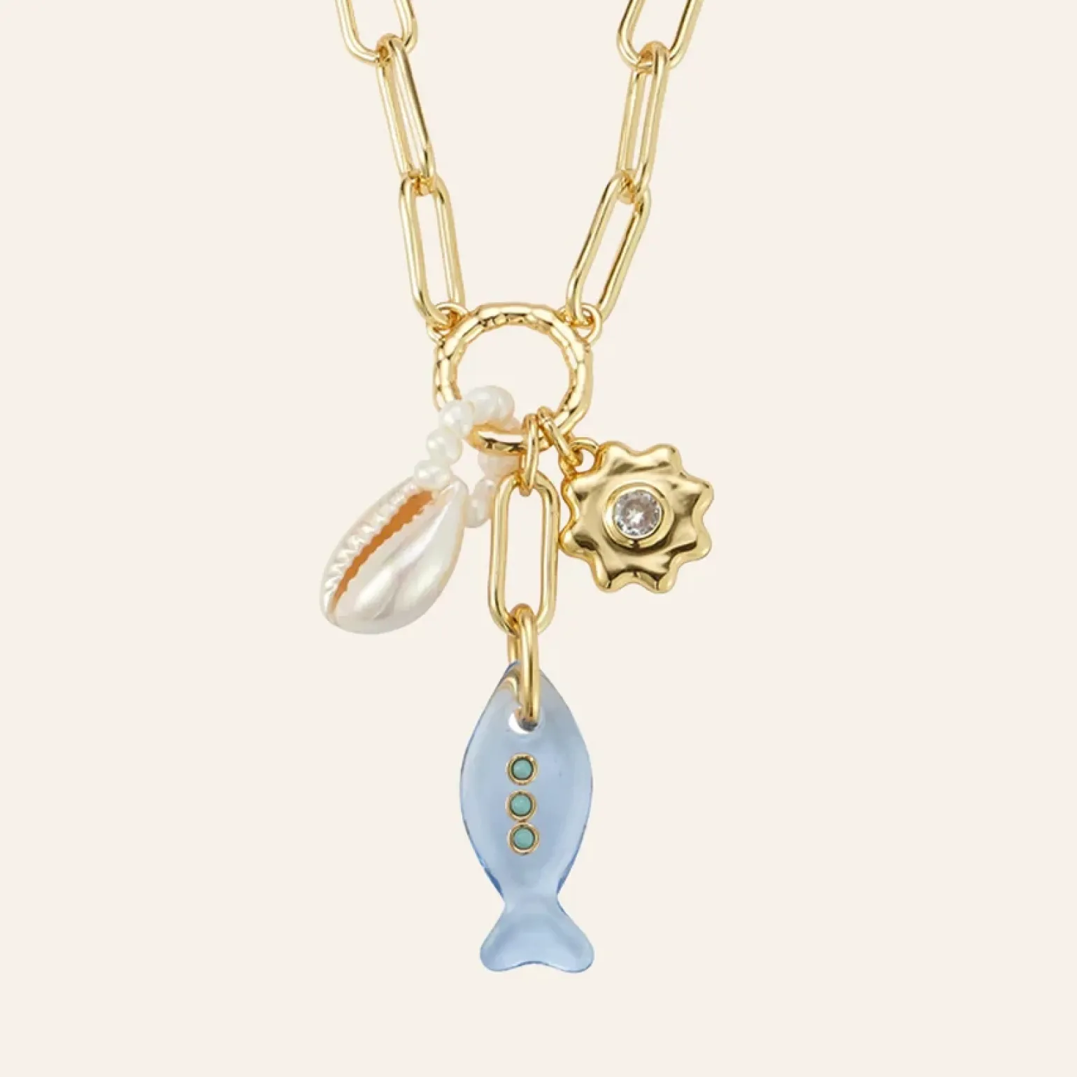 Alexi Charm Necklace Gold