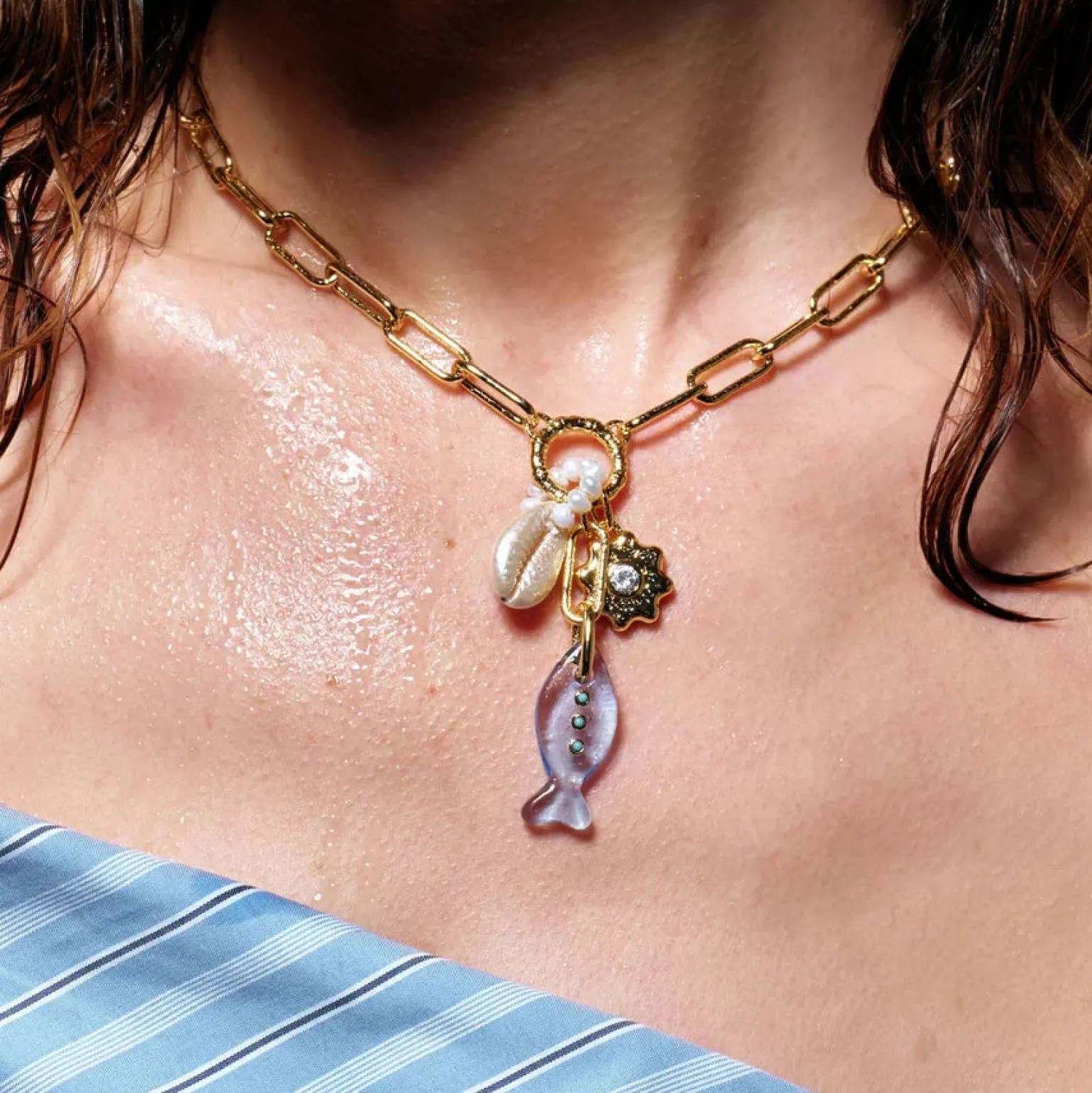 Alexi Charm Necklace Gold