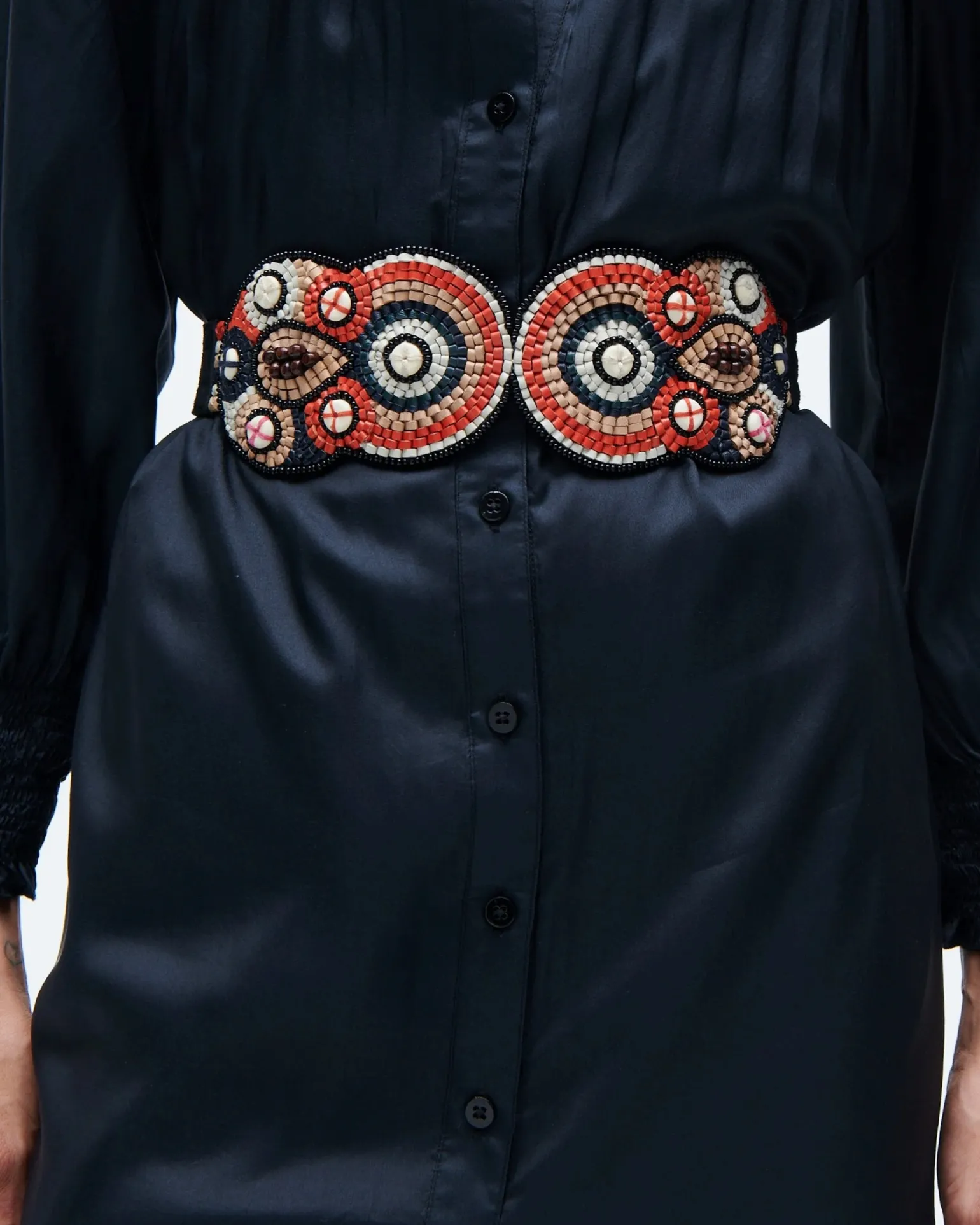 Alzira Beaded Belt Poppy