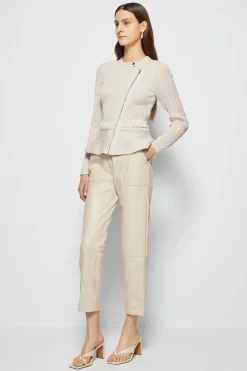 Andi Peplum Jacket Stone