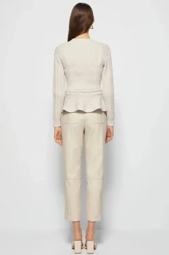 Andi Peplum Jacket Stone