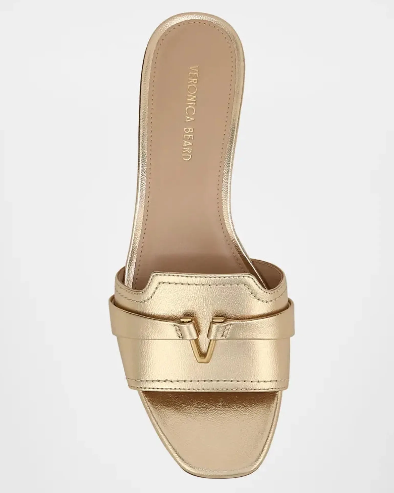 Annette Metallic Medallion Mule Sandals Gold