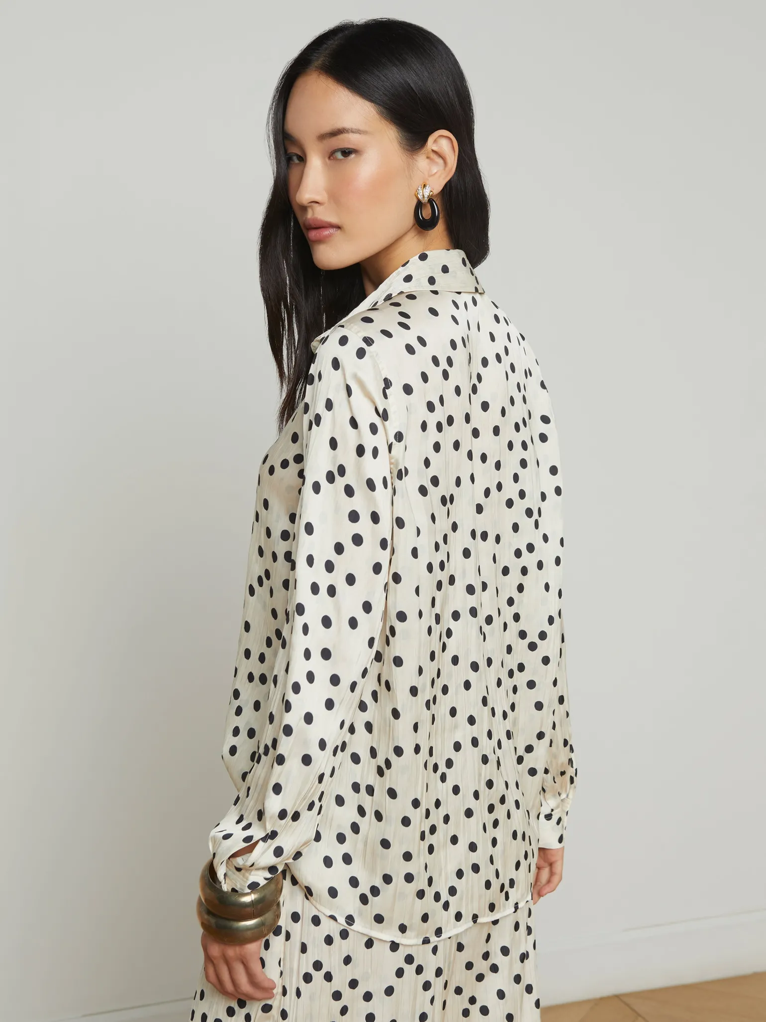 Argo Blouse Ecru/Black Polka Dot