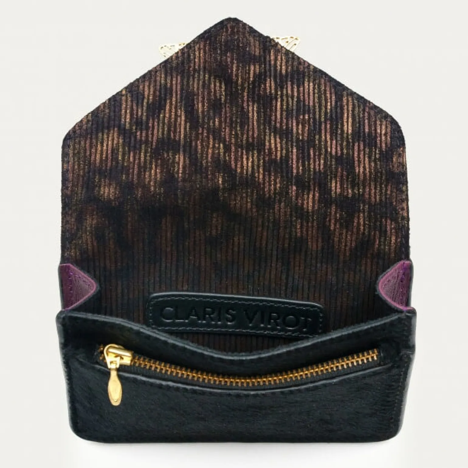 Astrakan Black Leather Card Holder Alex