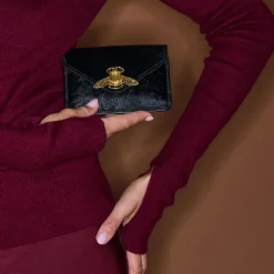 Astrakan Black Leather Card Holder Alex