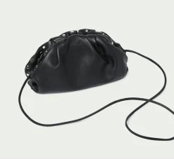 Bailey Dome Clutch Black/Silver