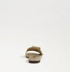 Bambi Slide Sandal Gold Raffia
