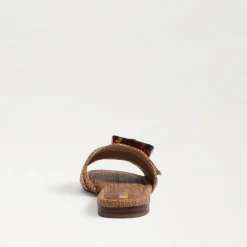 Bambi Slide Sandal Raffia Cuoio