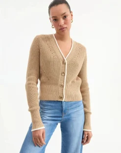 Beatrice Cardigan Stone Khaki