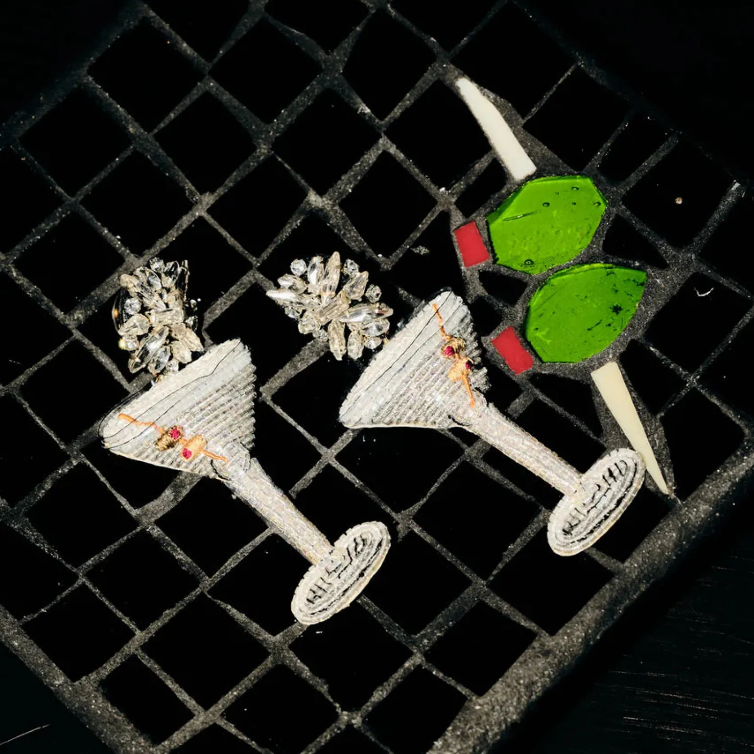 Bemelmans Martini Earrings Silver