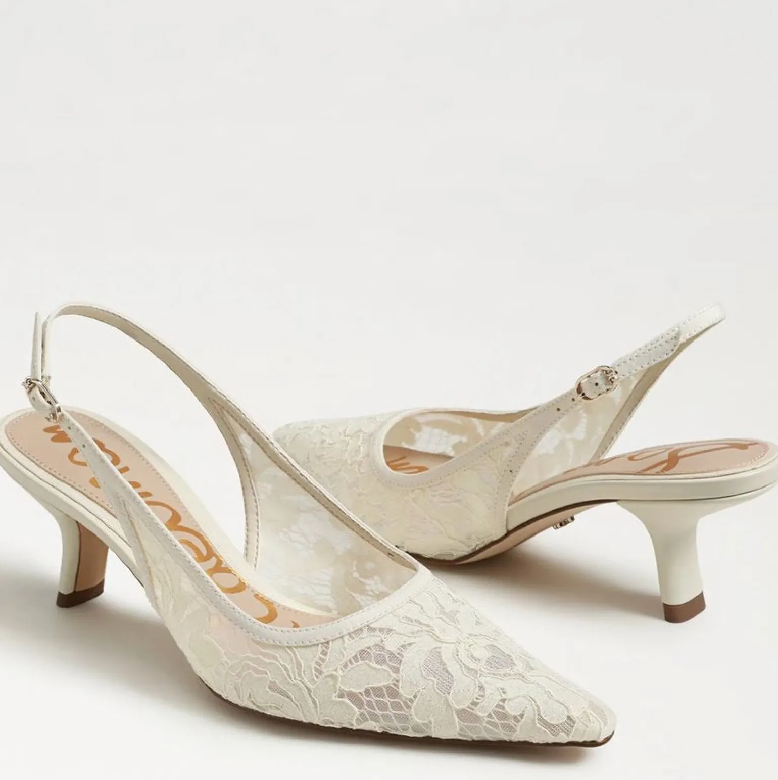 Bianka Slingback Pump Ivory Lace