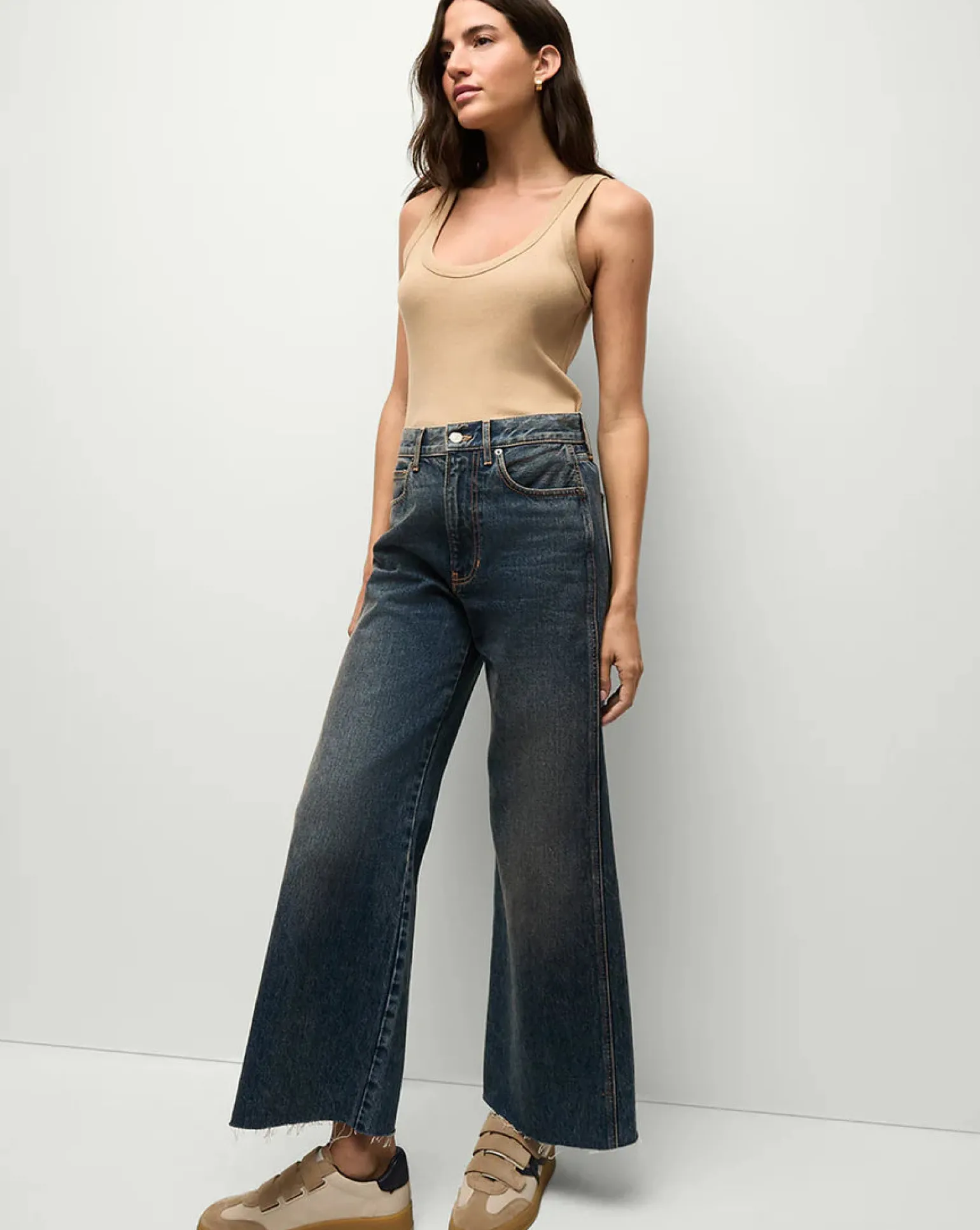 Birke Scoop-Neck Tank Khaki