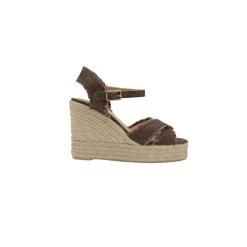 Bromelia Espadrille Metallic Linen Marron/Oro