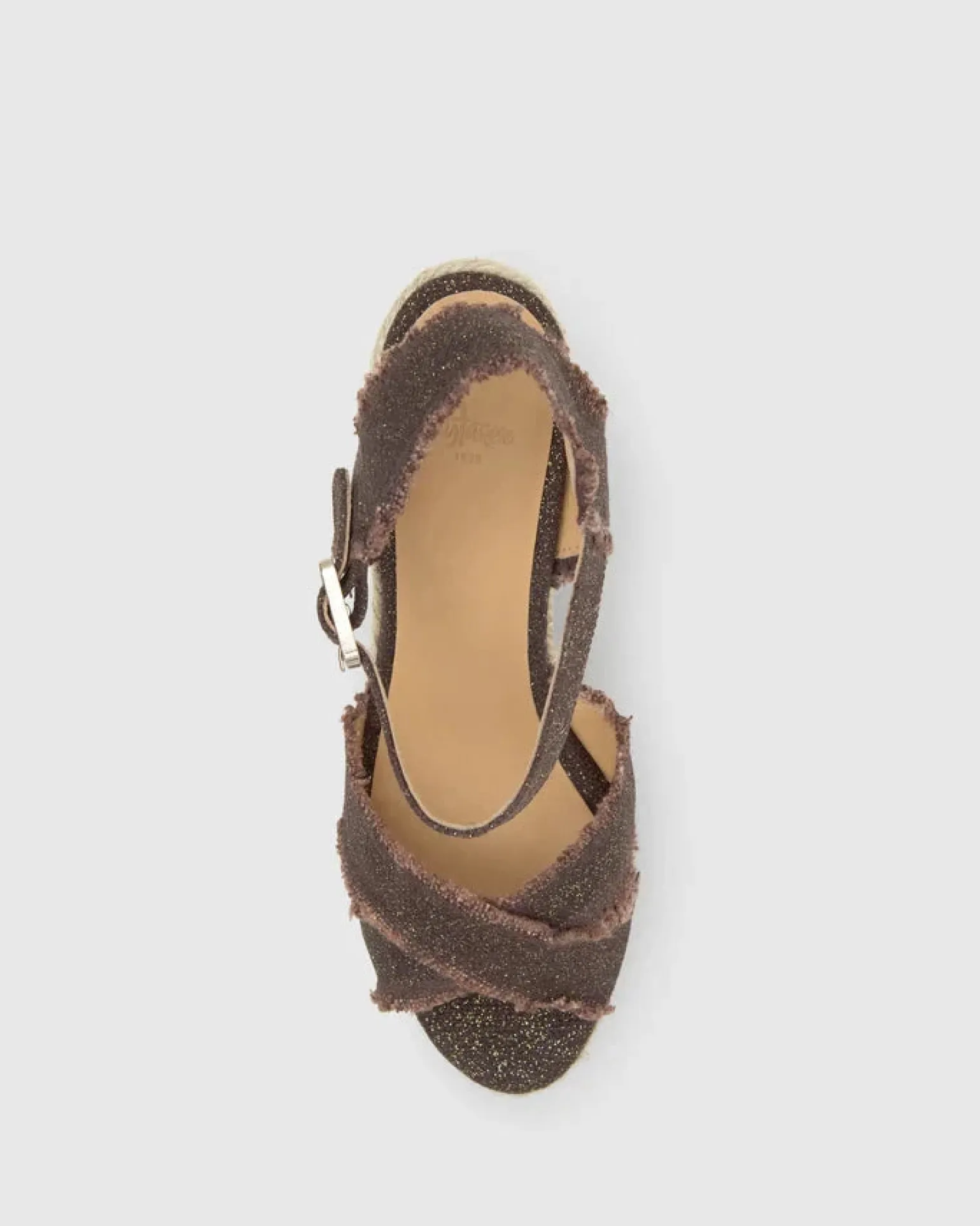 Bromelia Espadrille Metallic Linen Marron/Oro