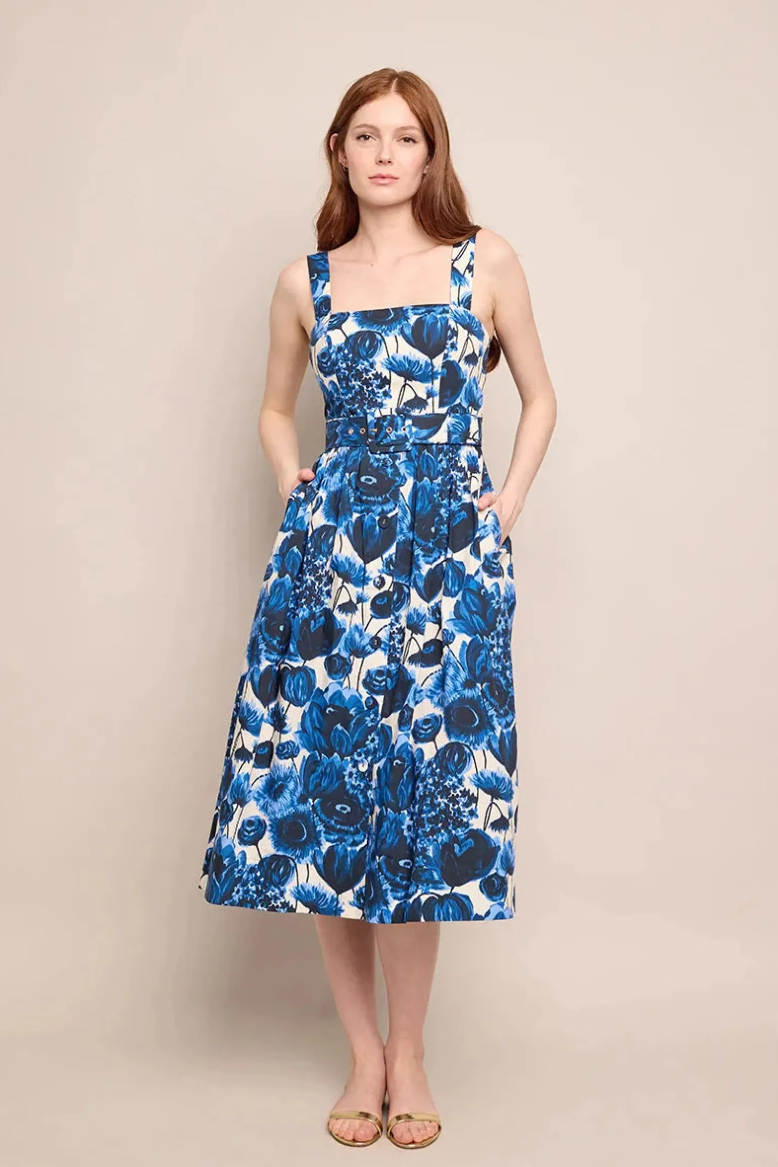 Candace Dress Flora Grove Blue
