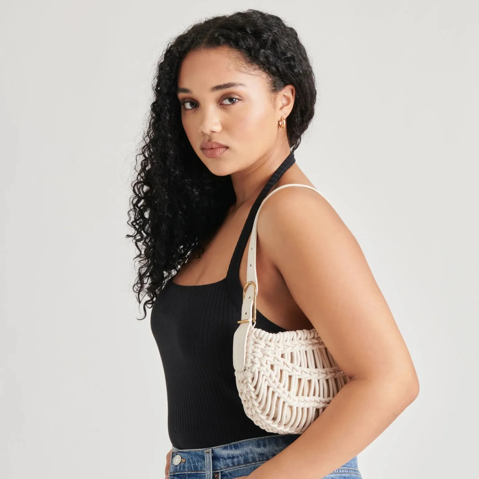 Cannes Shoulder Bag Ivory Stella