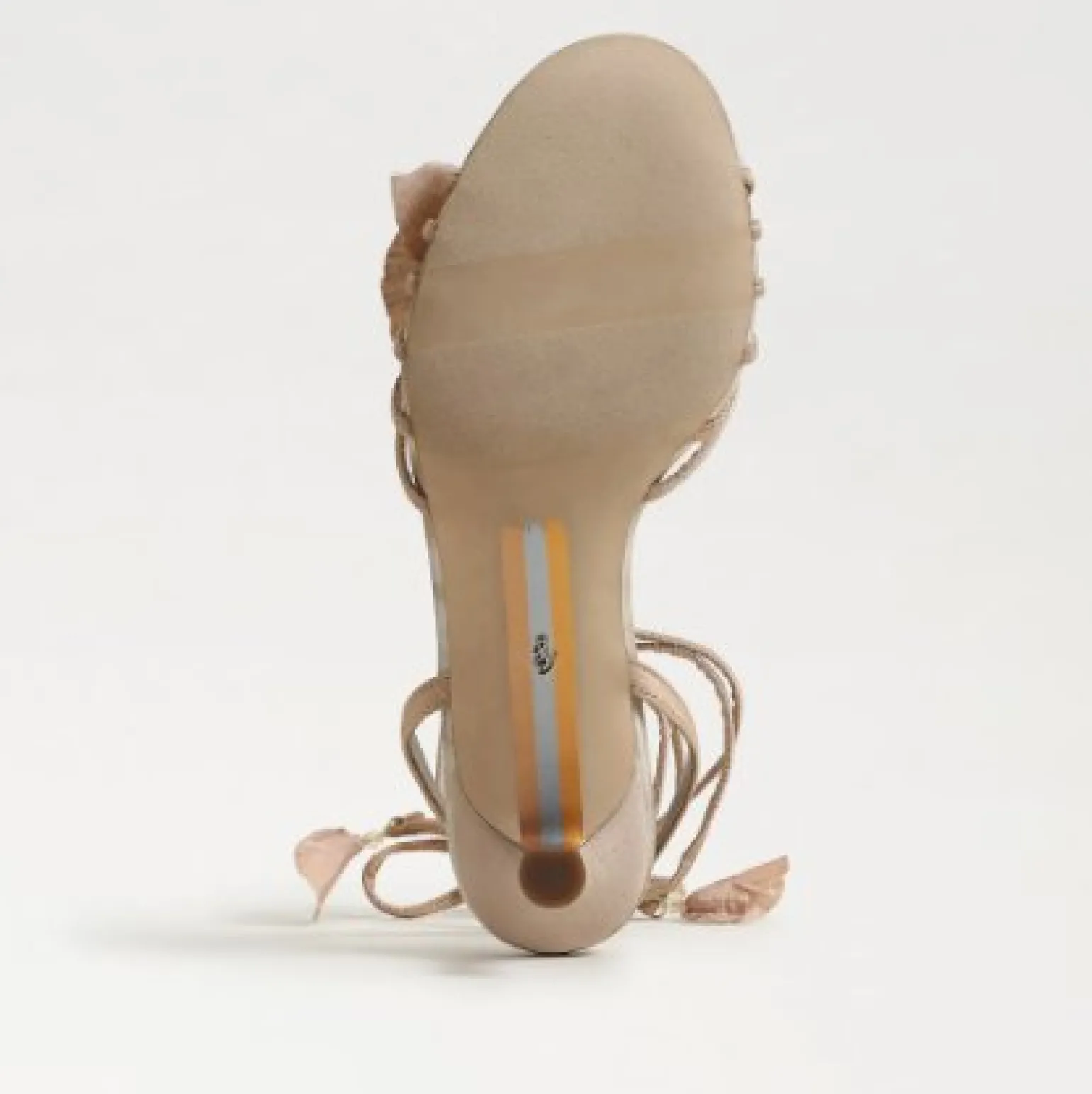 Carla Lace Up Kitten Heel Ecru Beige Silk
