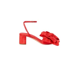 Carmen Red Moiré Bow Sandal