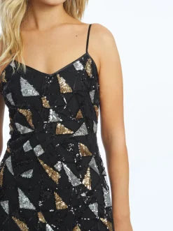 Carolta Dress Precious Metal Geo