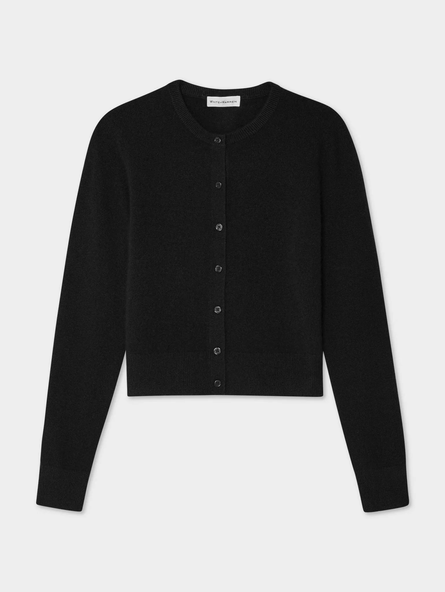 Cashmere Crewneck Cardigan Black