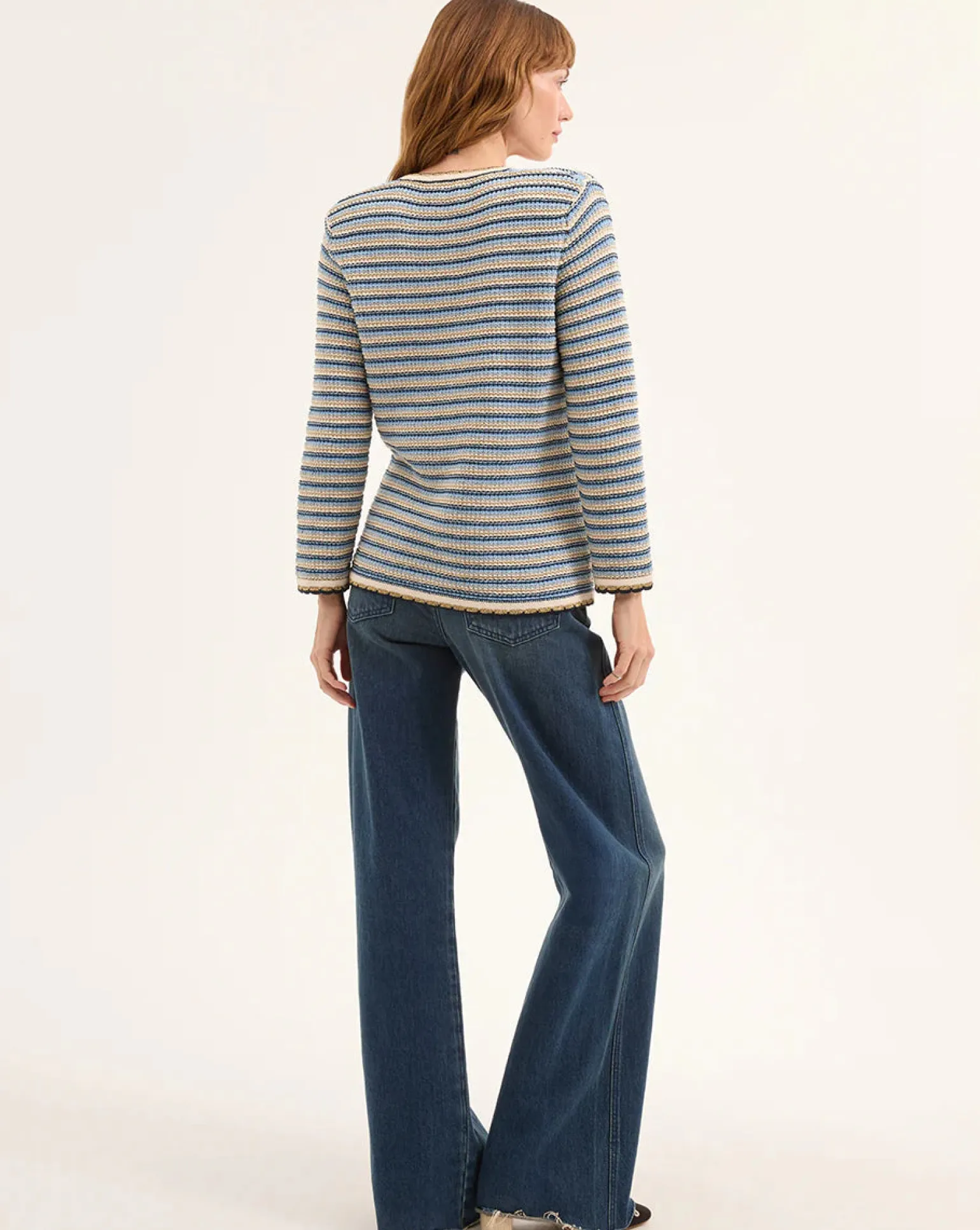 Ceriani Knit Jacket Navy Multi