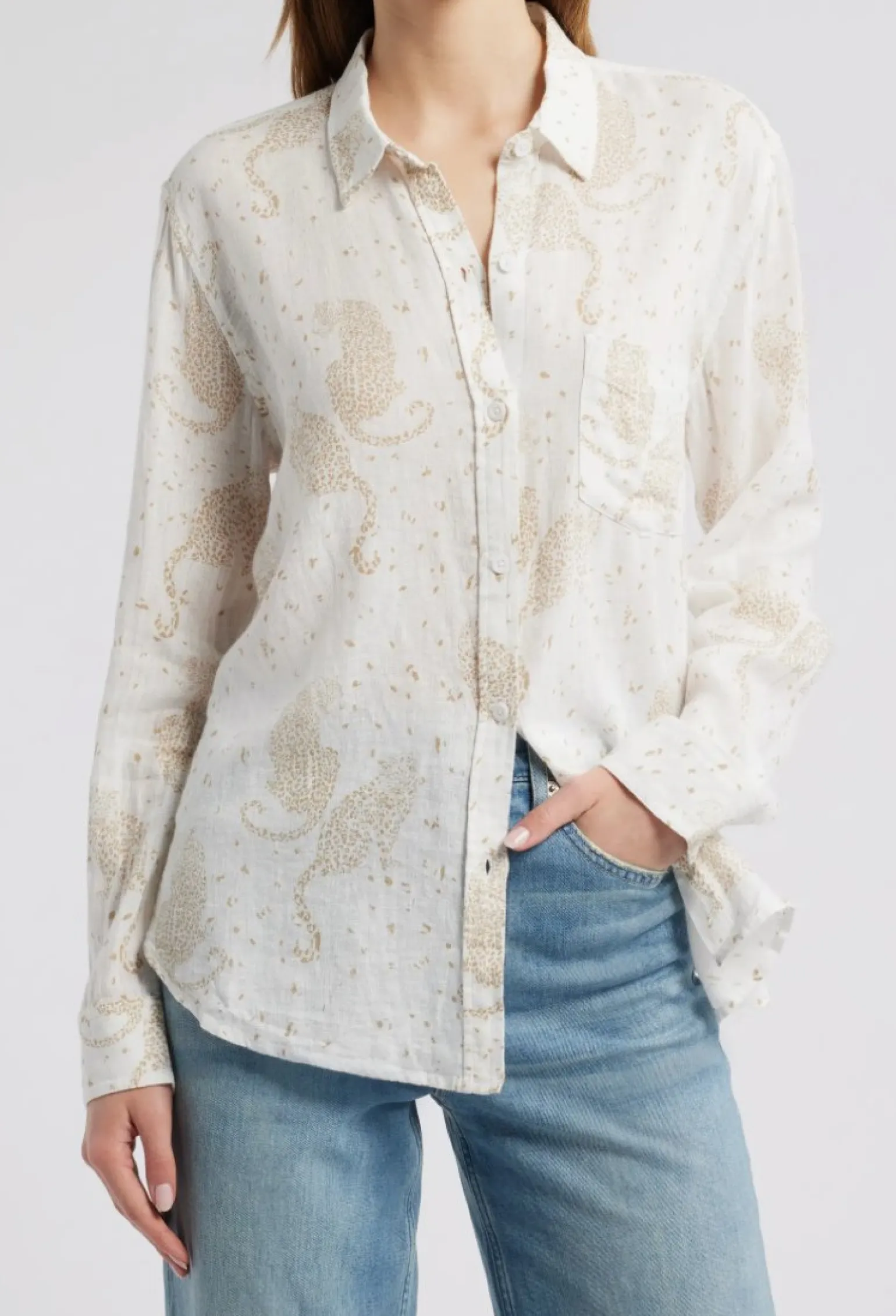 Charli Button Down Cheetah Spots