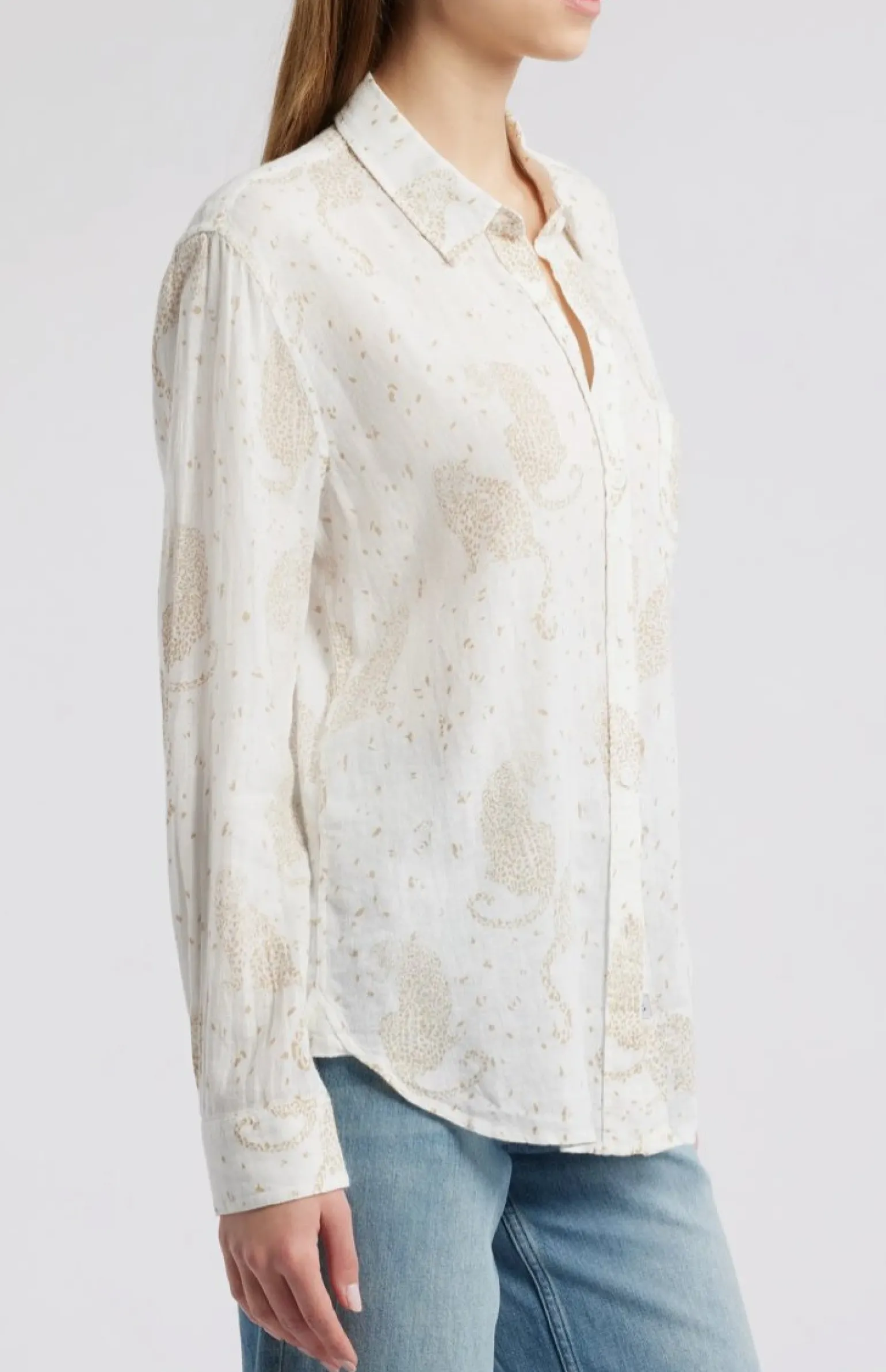 Charli Button Down Cheetah Spots