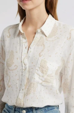 Charli Button Down Cheetah Spots