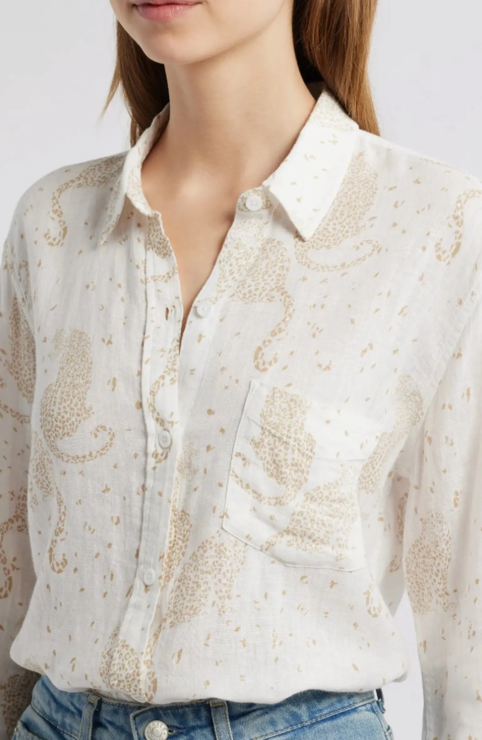 Charli Button Down Cheetah Spots