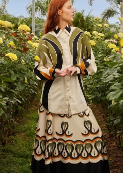 Coconut Tree Flow Skirt Multicolor
