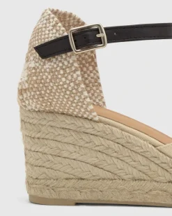 Coraline Leather Toe-Cap Espadrille Crudo