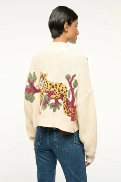 Cropped Hampton Sweater Jungle Leopard