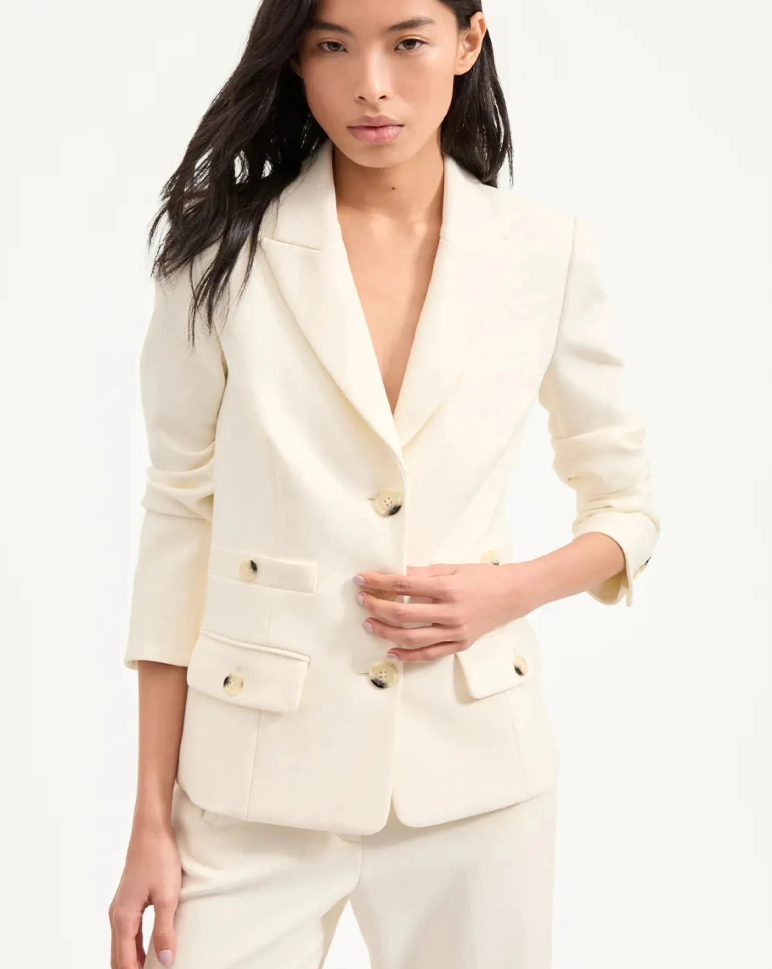 Cropped Terre Dickey Jacket Off White