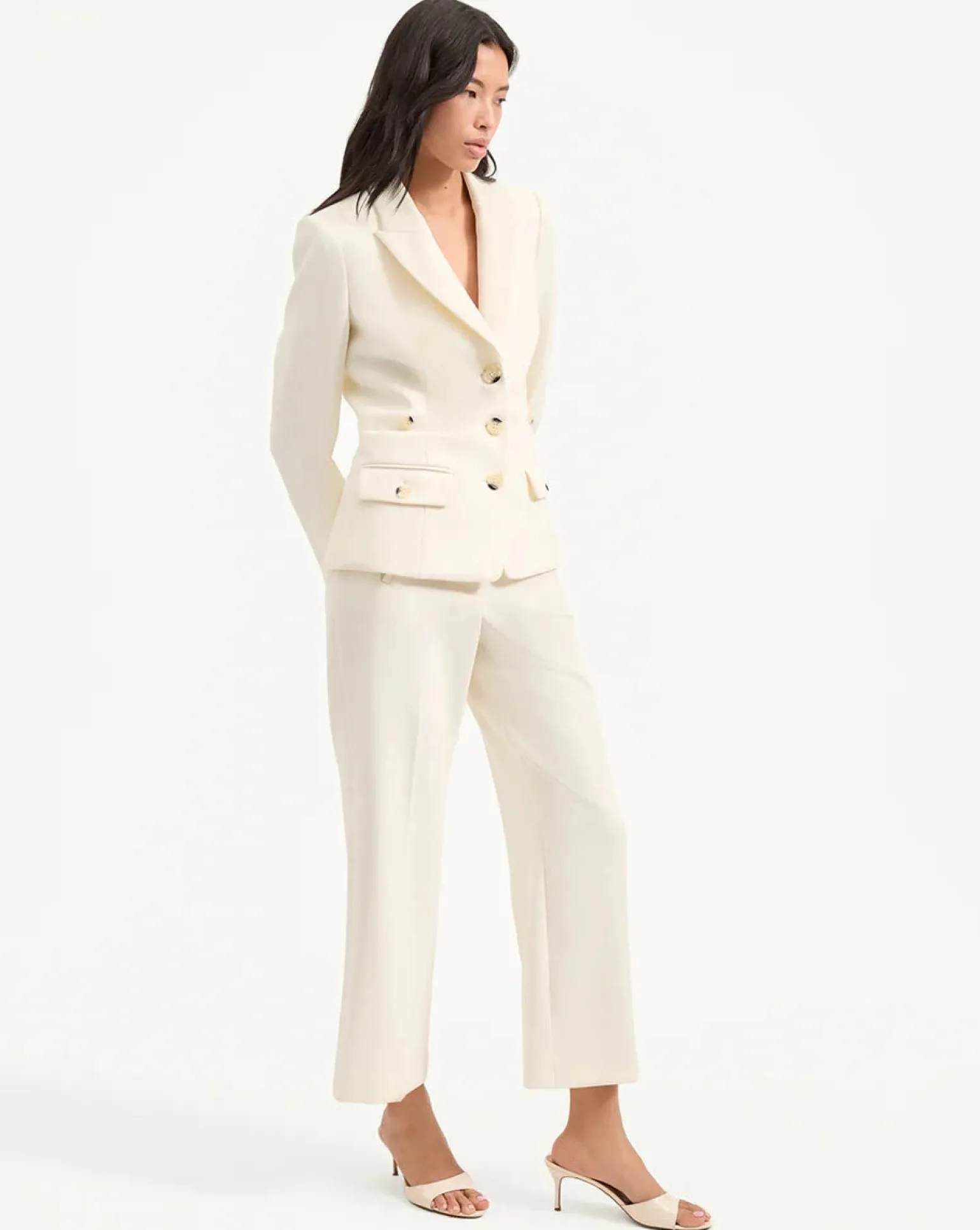 Cropped Terre Dickey Jacket Off White