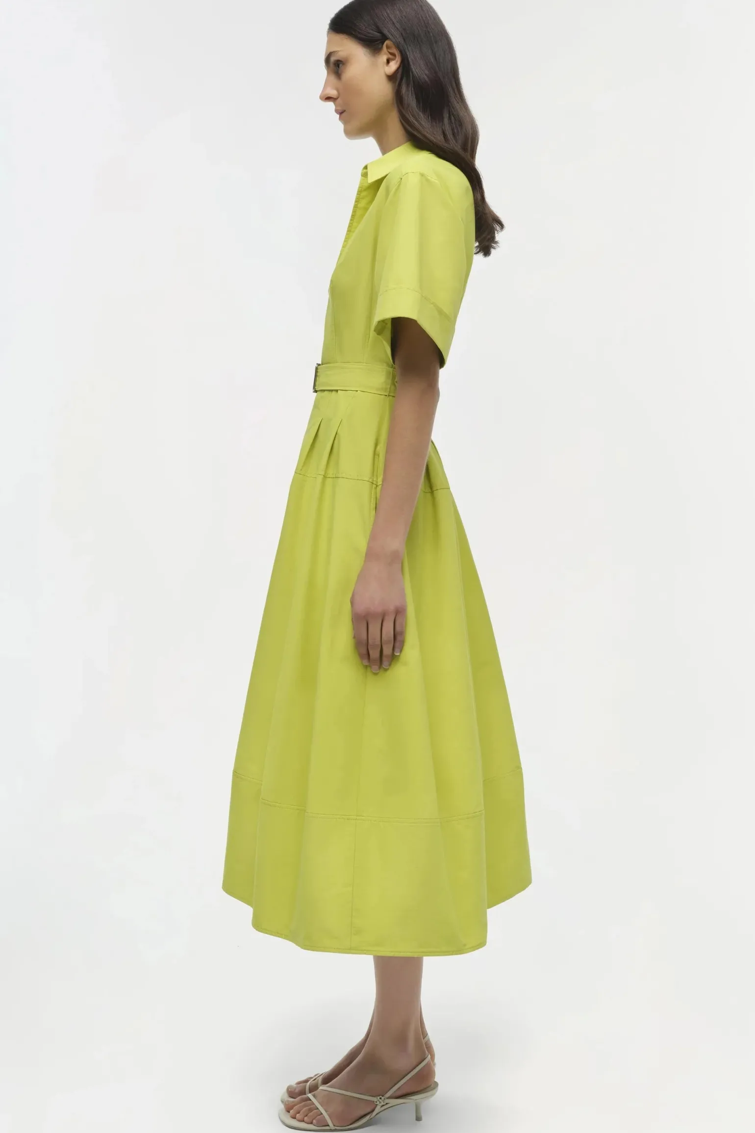 Deanna Cotton Midi Dress Yellow Plum