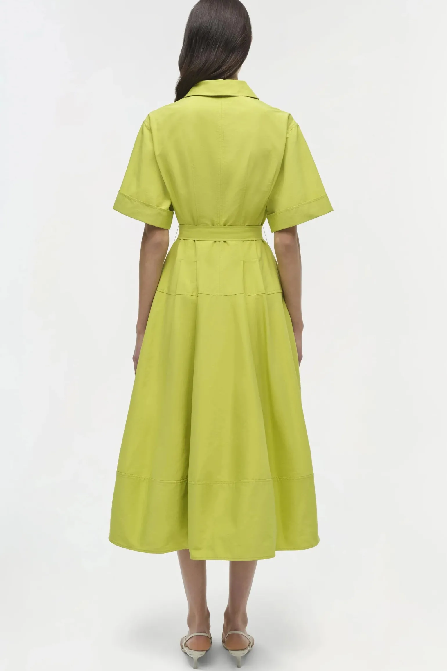Deanna Cotton Midi Dress Yellow Plum