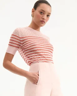 Declan Pullover Pink Shell/Persimmon