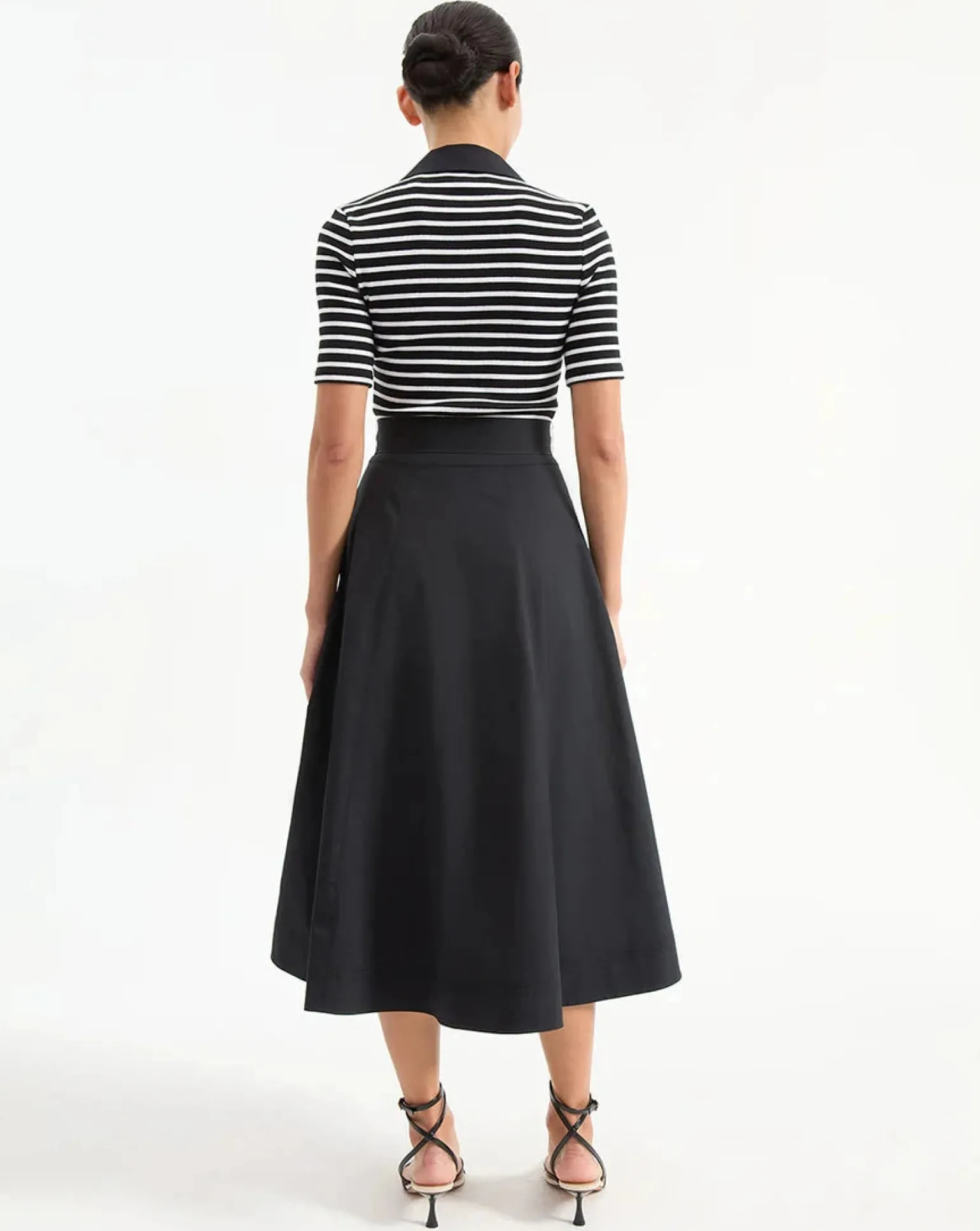 Delise Mixed Media Dress White/Black