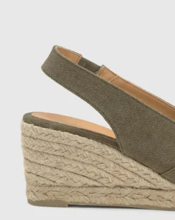 Diana Peep-Toe Espadrille Olive