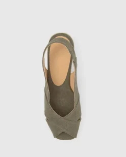 Diana Peep-Toe Espadrille Olive