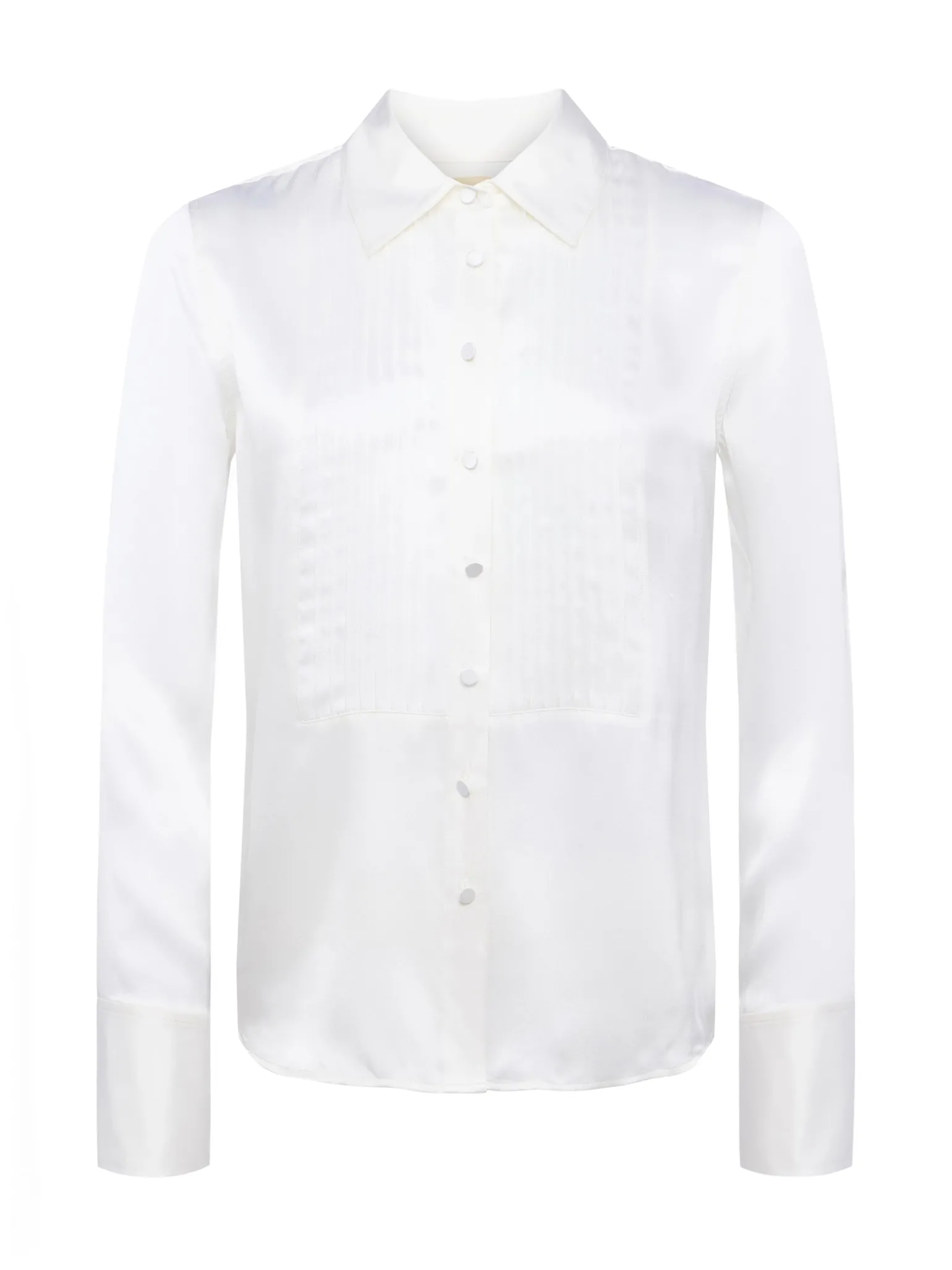 Divya Pintuck Tux Shirt White