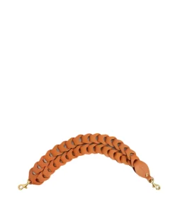 Double Veg Link Shoulder Strap Cuoio