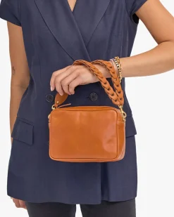 Double Veg Link Shoulder Strap Cuoio