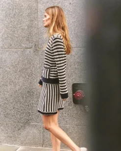 Ezra Cardigan Midnight Blue Stripe