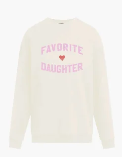 Favorite Daughter Heart Logo Sweatshirt Gardenia
