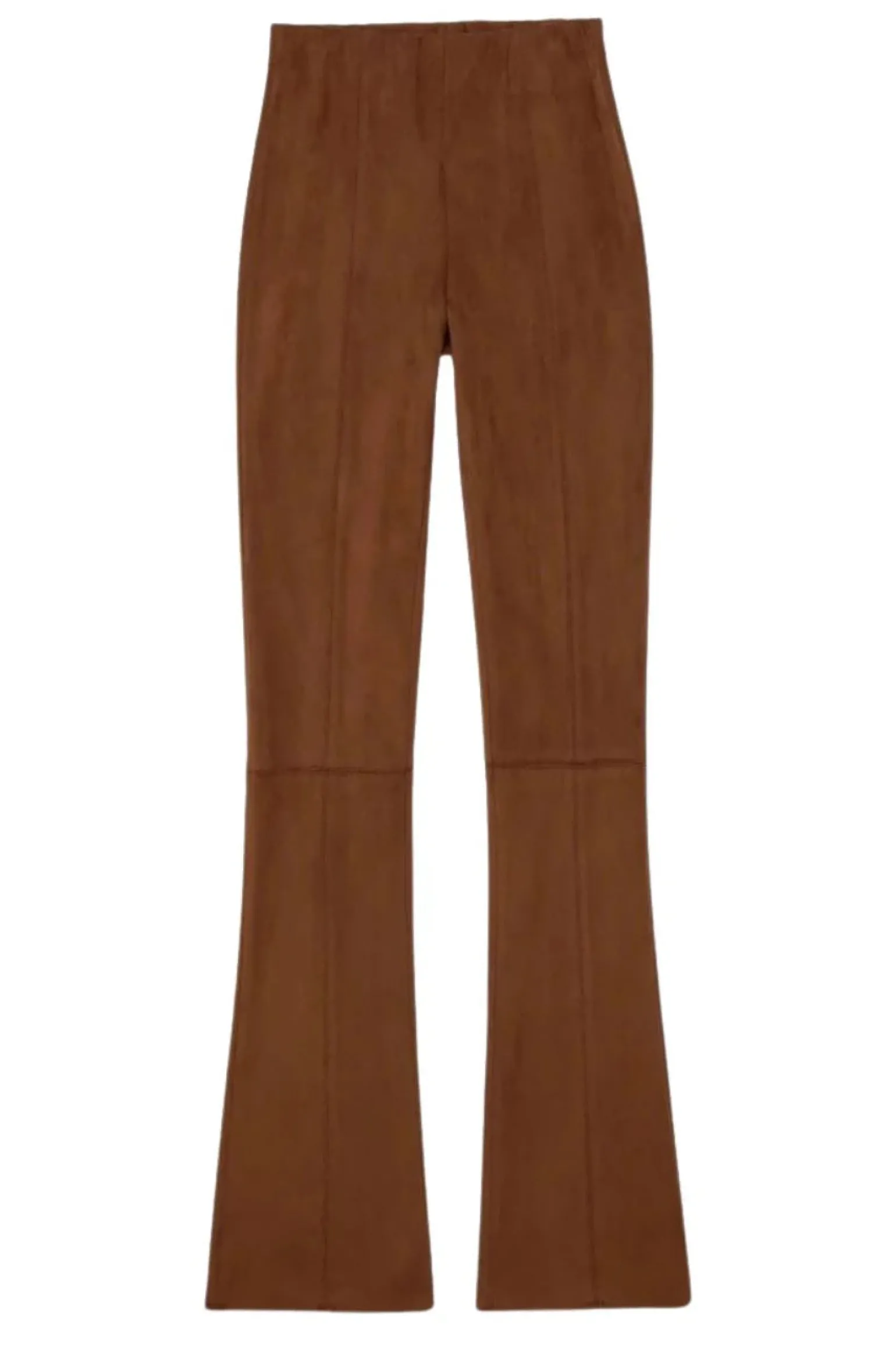Faye Cropped Pant Cognac Stretch Suede