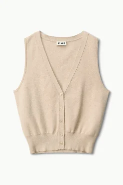 Ficus Sweater Vest Stone